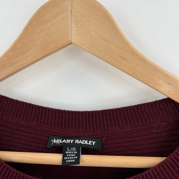 Hilary Radley Ladies 2fer Sweater Heather Wine Ladies Large - Picture 5 of 6